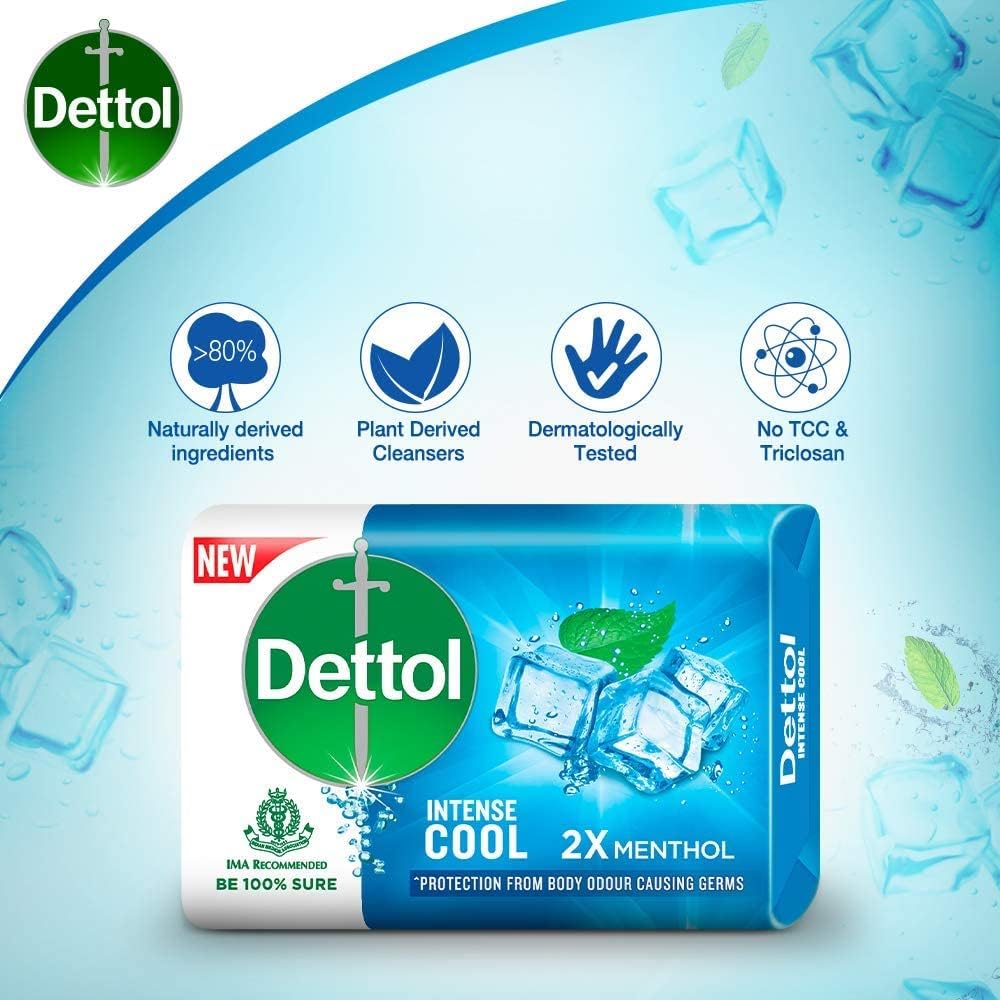 Dettol Soap Value Pack, Cool - (3 Pieces x 125g)